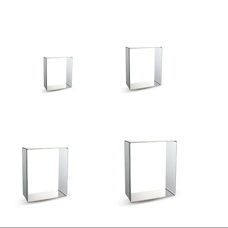 Emporte-Pièces Inox – Carrés, Rectangles ou Ovales, Lot de 4