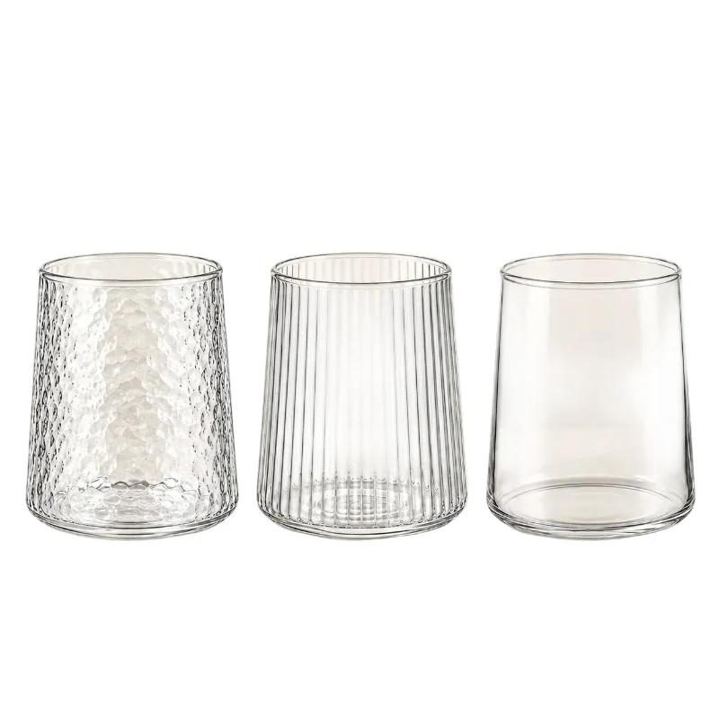 Lot de 6 verres à eau 300 ml – 3 finitions