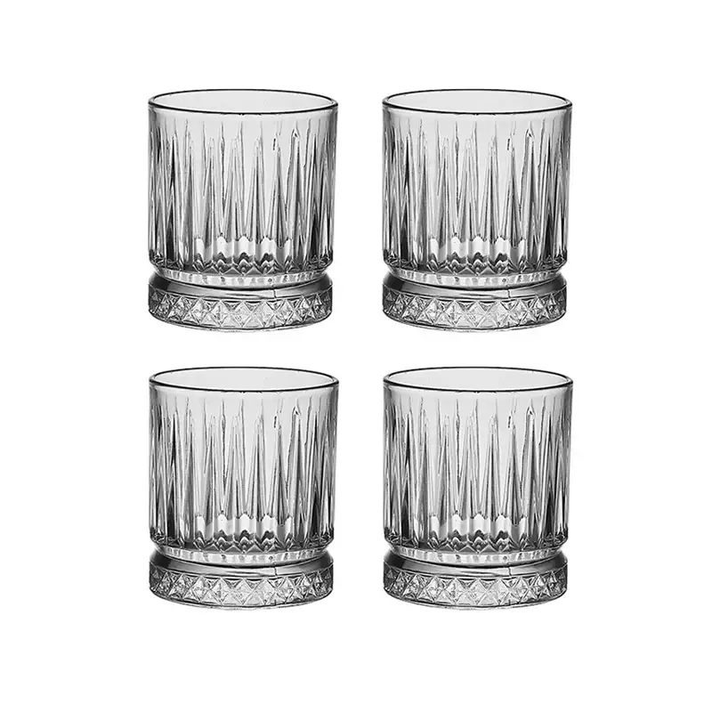 Verres à Vin & Whisky – Lot de 4 Verres Sculptés