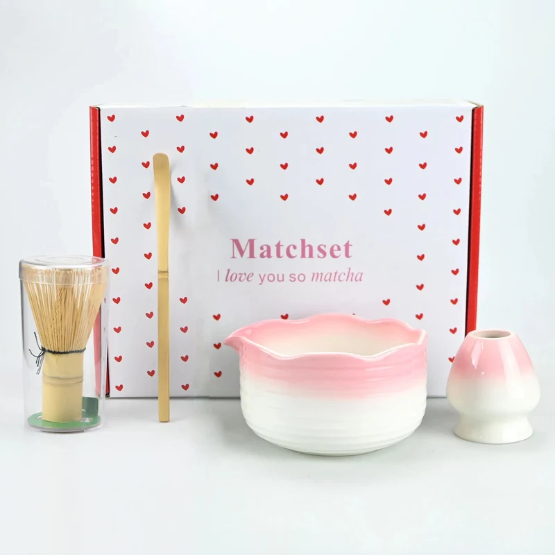 Kit Matcha Traditionnel – Chawan, Chasen, Chashaku & Support